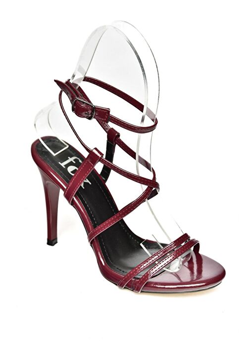 S997066308 Bordo Rugan İnce Topuklu Kadın Abiye Ayakkabı - Görsel 8