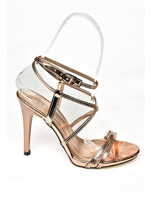 Fox Shoes Bronz Kadın Topuklu Ayakkabı 12510 - Görsel 6