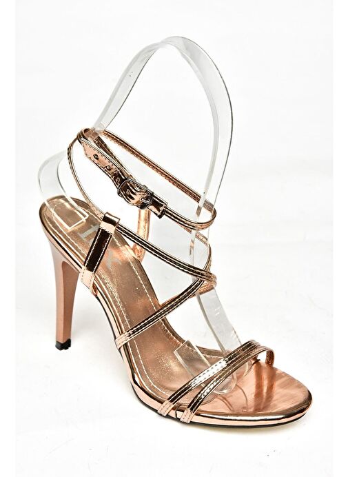 Fox Shoes Bronz Kadın Topuklu Ayakkabı 12510 - Görsel 7