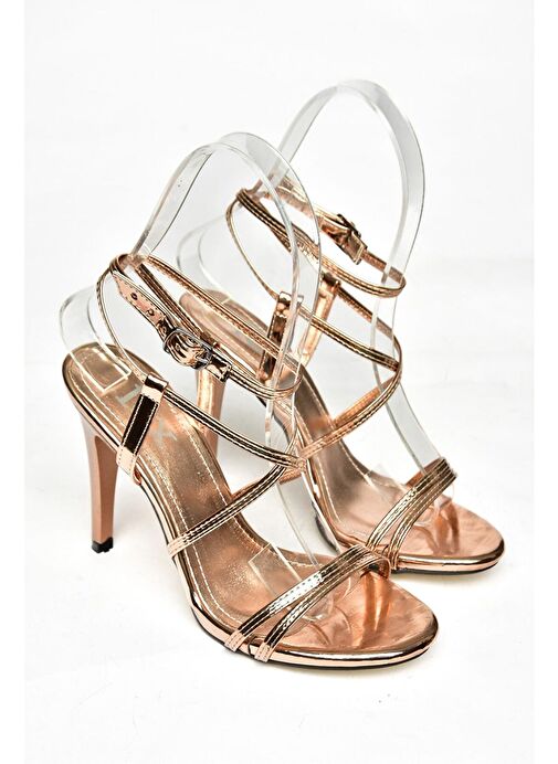 Fox Shoes Bronz Kadın Topuklu Ayakkabı 12510 - Görsel 8