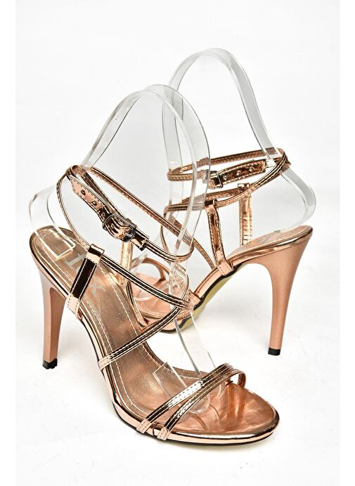 Fox Shoes Bronz Kadın Topuklu Ayakkabı 12510 - Görsel 9