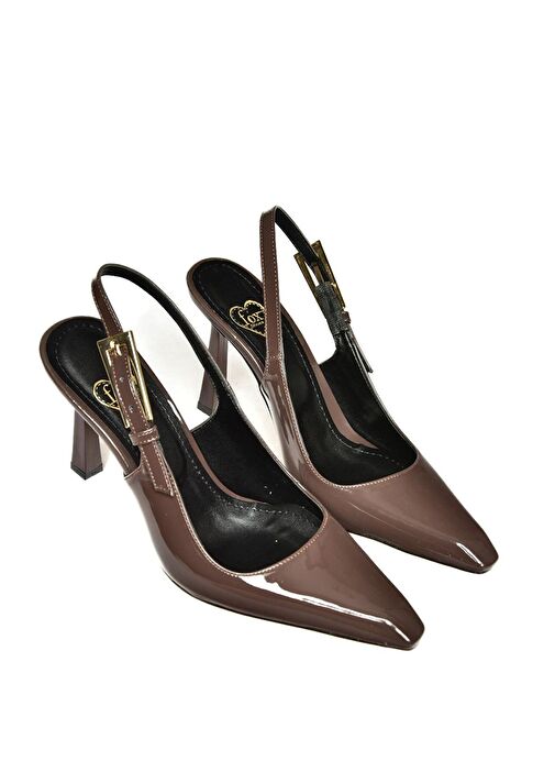 Fox Shoes Kahverengi Kadın Rugan Topuklu Ayakkabı 12526 - Görsel 8