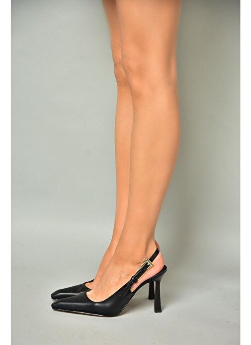 Fox Shoes Siyah Kadın Topuklu Ayakkabı 12528 - Görsel 2