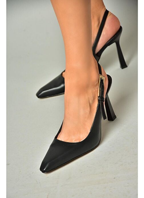 Fox Shoes Siyah Kadın Topuklu Ayakkabı 12528 - Görsel 3
