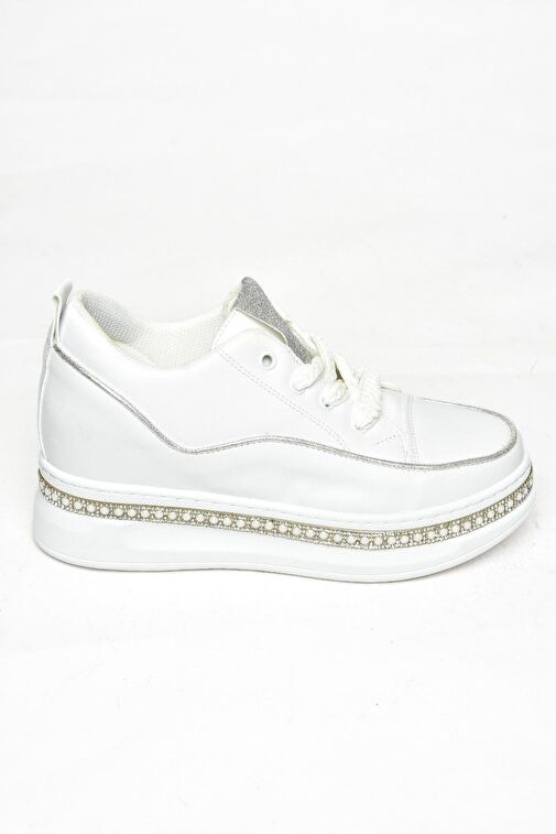 Fox Shoes Fox Shoes S602008704 Beyaz Kumaş Kalın Tabanlı Spor Ayakkabı Sneakers Boyner'de! Beyaz - 6. görsel