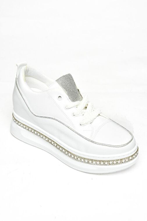 Fox Shoes Fox Shoes S602008704 Beyaz Kumaş Kalın Tabanlı Spor Ayakkabı Sneakers Boyner'de! Beyaz - 7. görsel