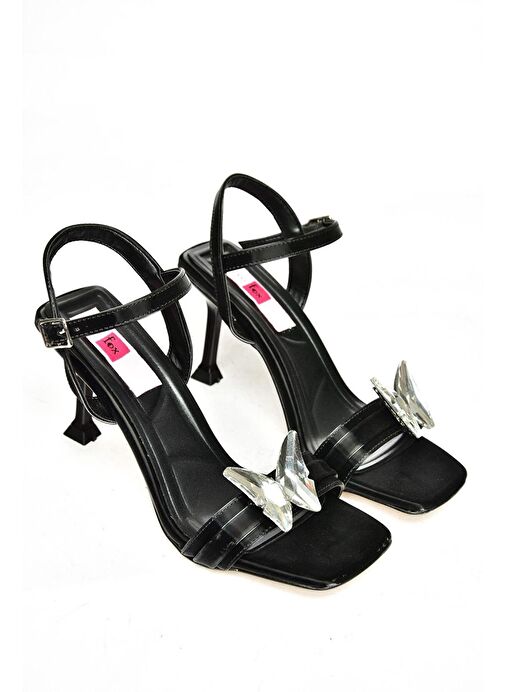 Fox Shoes Siyah Kadın Topuklu Ayakkabı 12646 - Görsel 7