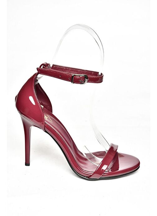 Fox Shoes Bordo Kadın Rugan Topuklu Ayakkabı 12605 - Görsel 6
