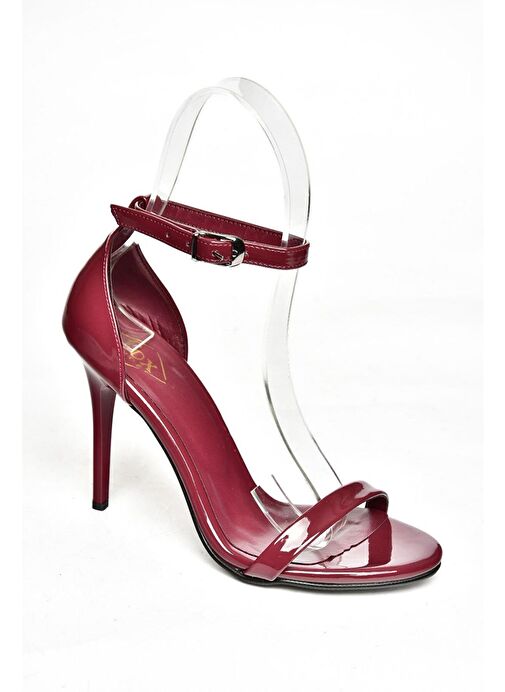 Fox Shoes Bordo Kadın Rugan Topuklu Ayakkabı 12605 - Görsel 7