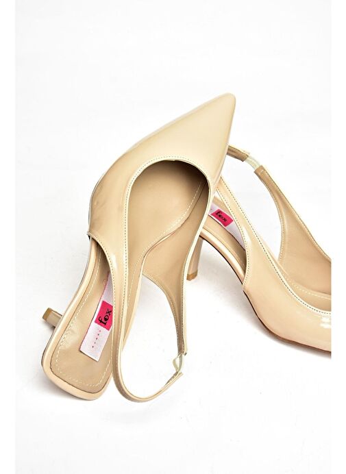 S820860108 Bej Rugan İnce Topuklu Kadın Ayakkabı - Görsel 6