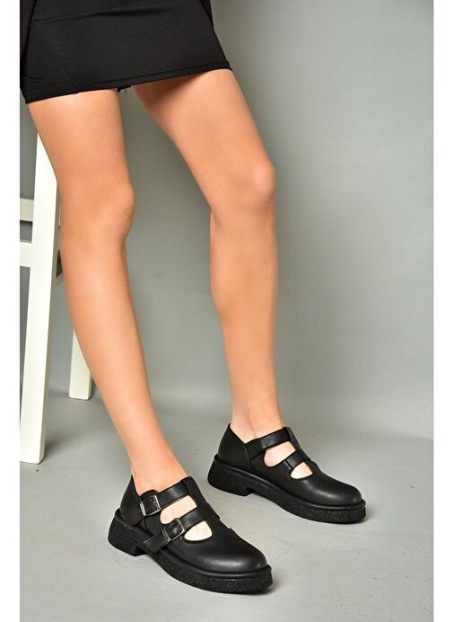 S996019109 Siyah Kadın Ayakkabı - Görsel 4