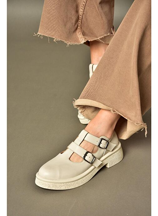 S996019109 Bej Kadın Ayakkabı - Görsel 2