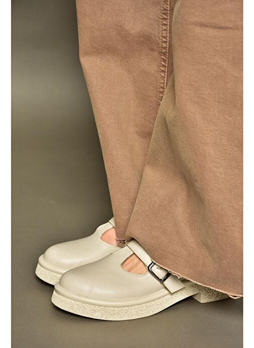 S996019109 Bej Kadın Ayakkabı - Görsel 5