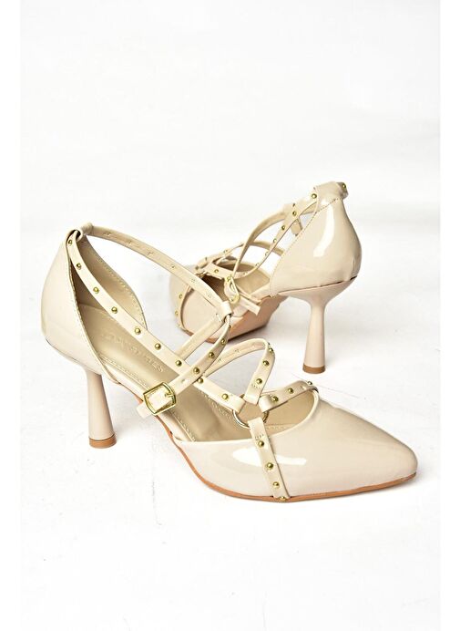 Fox Shoes Ten Kadın Rugan Topuklu Ayakkabı 12748 - Görsel 7