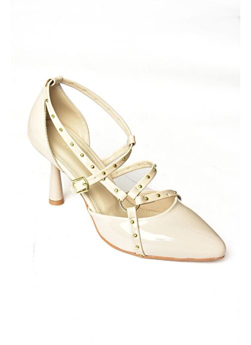 Fox Shoes Ten Kadın Rugan Topuklu Ayakkabı 12748 - Görsel 9