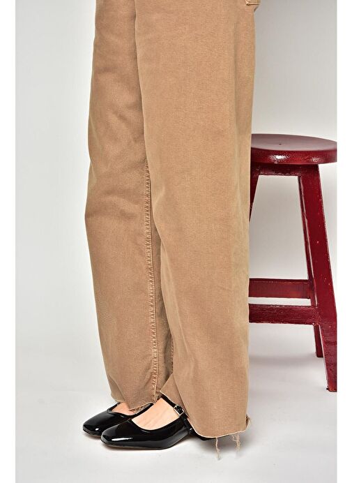 S472572608 Siyah Rugan Kalın Topuklu Kadın Ayakkabı - Görsel 4