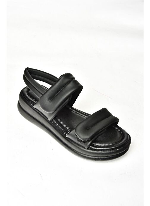 S973910409 Siyah Kadın Sandalet - Görsel 8