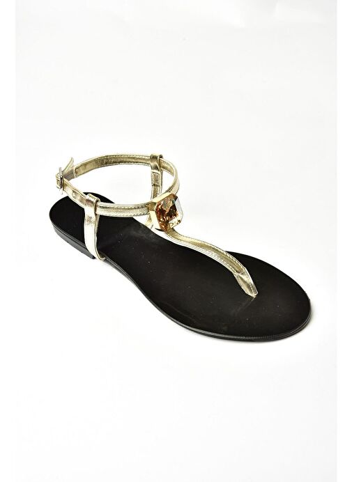 S272095209 Altın Parmak Arası Kadın Sandalet - Görsel 7