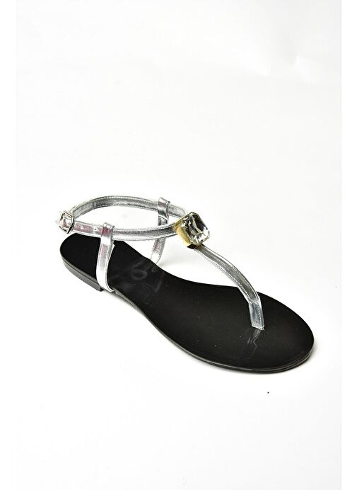 S272095209 Gümüş Parmak Arası Kadın Sandalet - Görsel 5