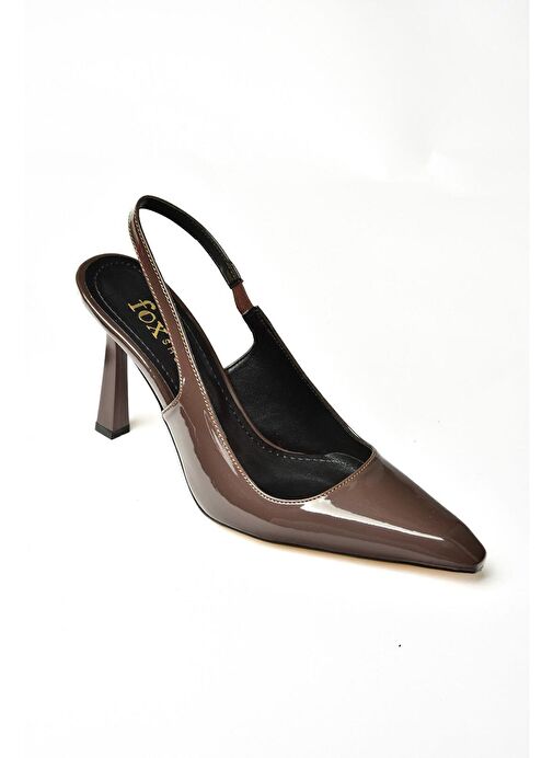 S752063408 Kahverengi Rugan Kalın Topuklu Kadın Ayakkabı - Görsel 7