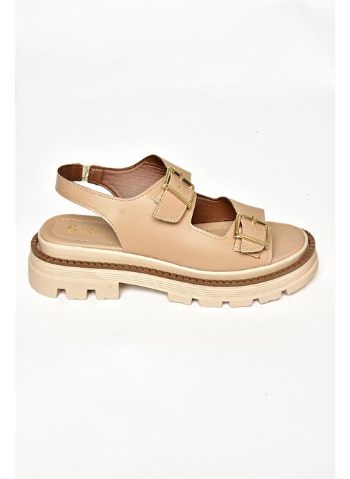 S437302209 Ten Kalın Tabanlı Kadın Sandalet - Görsel 6