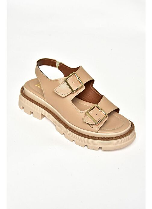 S437302209 Ten Kalın Tabanlı Kadın Sandalet - Görsel 7