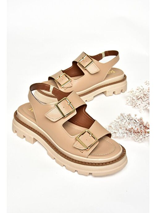 S437302209 Ten Kalın Tabanlı Kadın Sandalet - Görsel 8