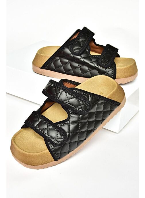 S811546209 Siyah Kalın Tabanlı Kadın Terlik - Görsel 8