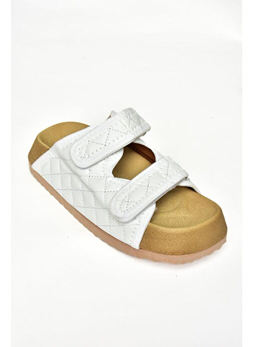 S811546209 Beyaz Kalın Tabanlı Kadın Terlik - Görsel 7