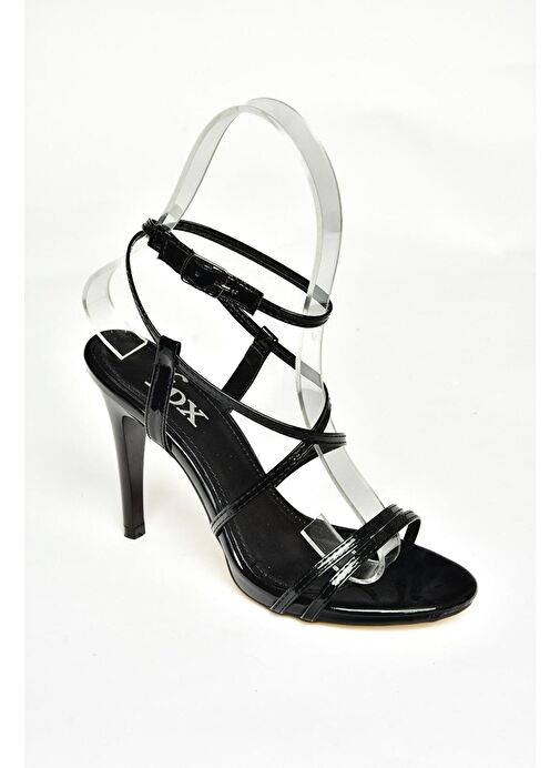 S997066308 Siyah Rugan İnce Topuklu Kadın Abiye Ayakkabı - Görsel 7