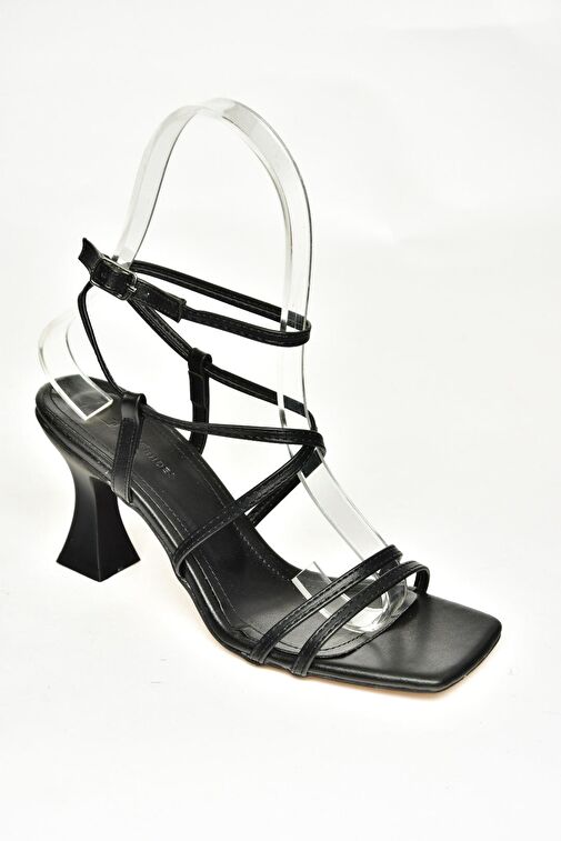 S997441009 Siyah Kalın Topuklu Kadın Ayakkabı - Görsel 8