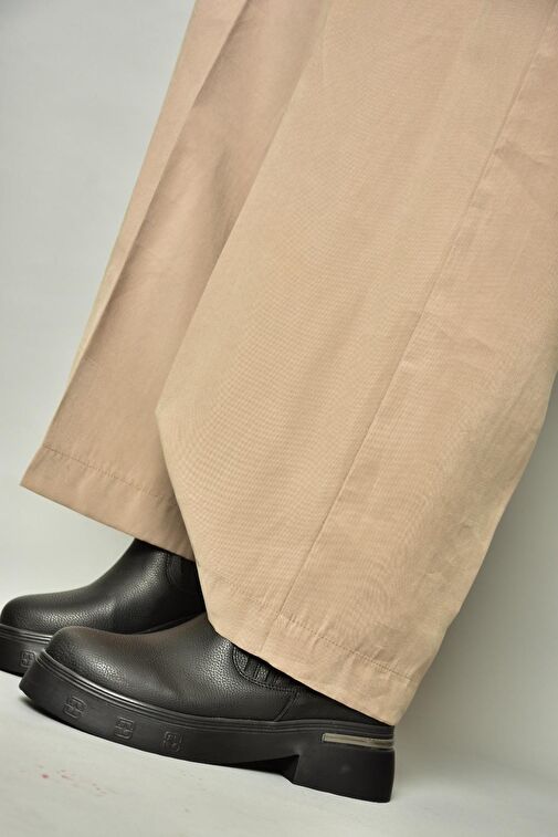 T996334009 Siyah Kalın Tabanlı Kadın Bot - Görsel 6