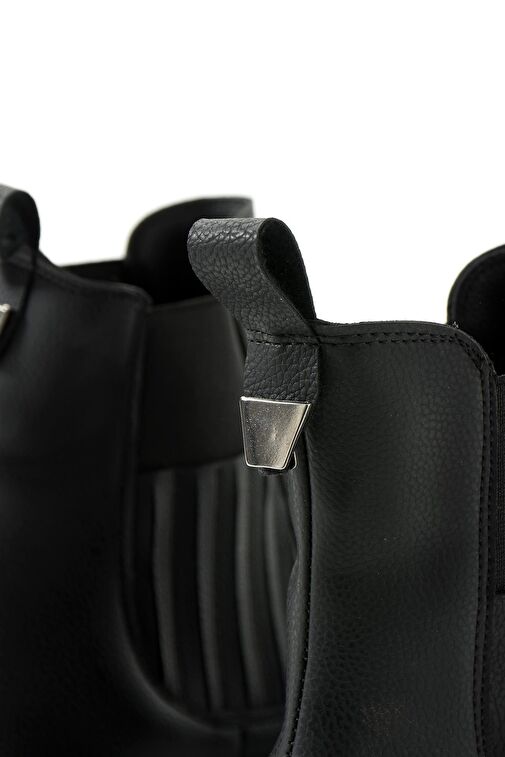 T996334009 Siyah Kalın Tabanlı Kadın Bot - Görsel 8