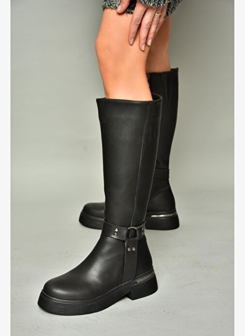 T996663009 Siyah Kadın Çizme - Görsel 3