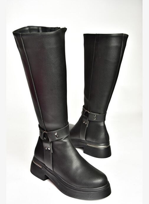 T996663009 Siyah Kadın Çizme - Görsel 9