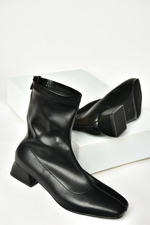 T642749009 Siyah Streç Kadın Bot - Görsel 5