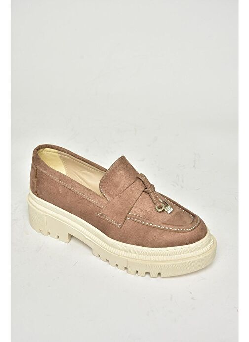 T294882202 Vizon Süet Makosen Kadın Ayakkabı - Görsel 8