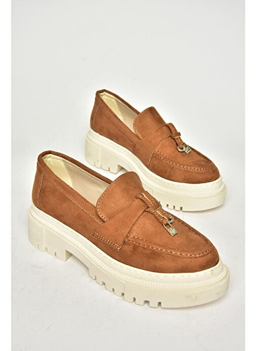 T294882202 Taba Süet Makosen Kadın Ayakkabı - Görsel 5