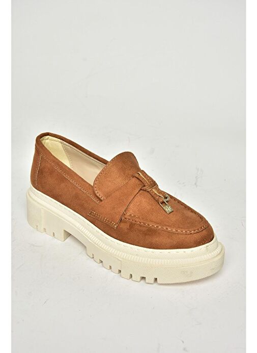 T294882202 Taba Süet Makosen Kadın Ayakkabı - Görsel 7