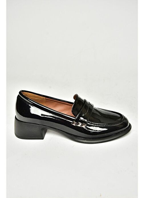 T820100308 Siyah Rugan Günlük Loofer Kadın Ayakkabı - Görsel 8