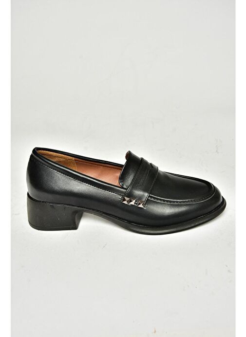 T820100309 Siyah Günlük Loofer Kadın Ayakkabı - Görsel 7