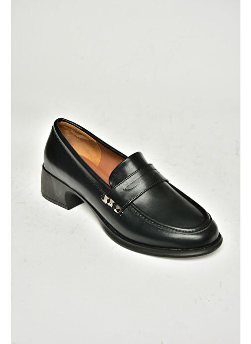 T820100309 Siyah Günlük Loofer Kadın Ayakkabı - Görsel 8