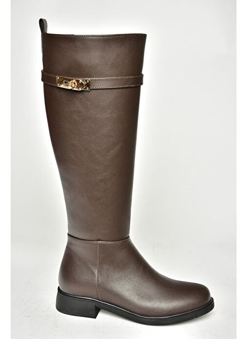 R312225309 Kahverengi Klasik Kadın Çizme - Görsel 8