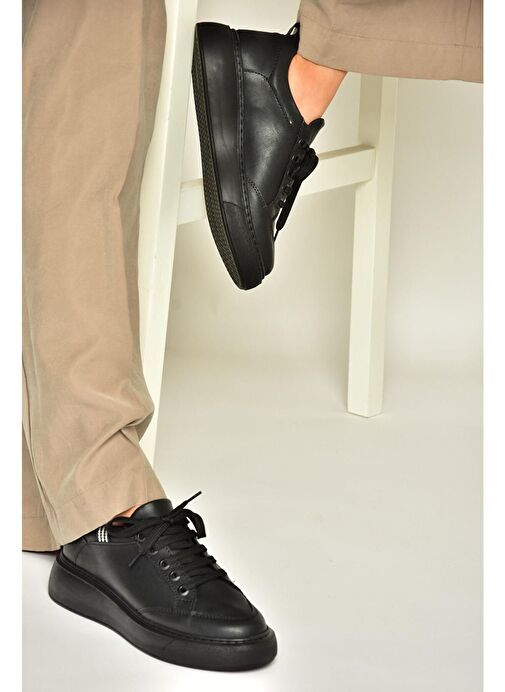 S274048409 Siyah/Siyah Kadın Spor Ayakkabı Sneakers - Görsel 3