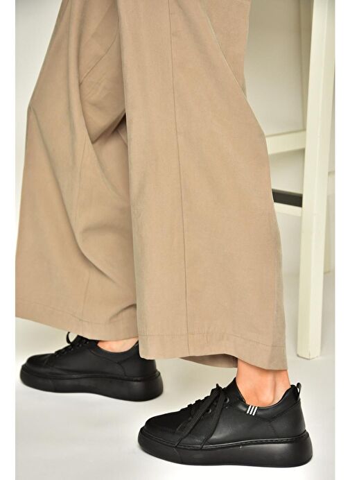 S274048409 Siyah/Siyah Kadın Spor Ayakkabı Sneakers - Görsel 5