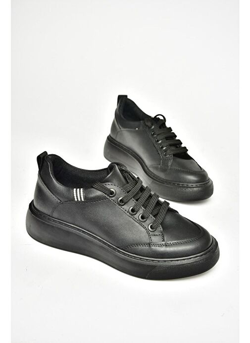 S274048409 Siyah/Siyah Kadın Spor Ayakkabı Sneakers - Görsel 8