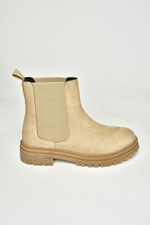 T726923702 Bej Süet Klasik Kadıın Bot - Görsel 6