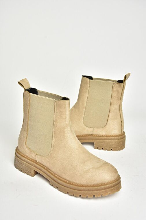 T726923702 Bej Süet Klasik Kadıın Bot - Görsel 8