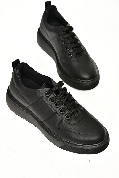 T274148309 Siyah/Siyah Spor Ayakkabı Sneakers - Görsel 7