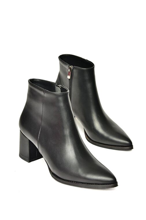 T820175009 Siyah Kalın Topuklu Kadın Ayakkabı - Görsel 6